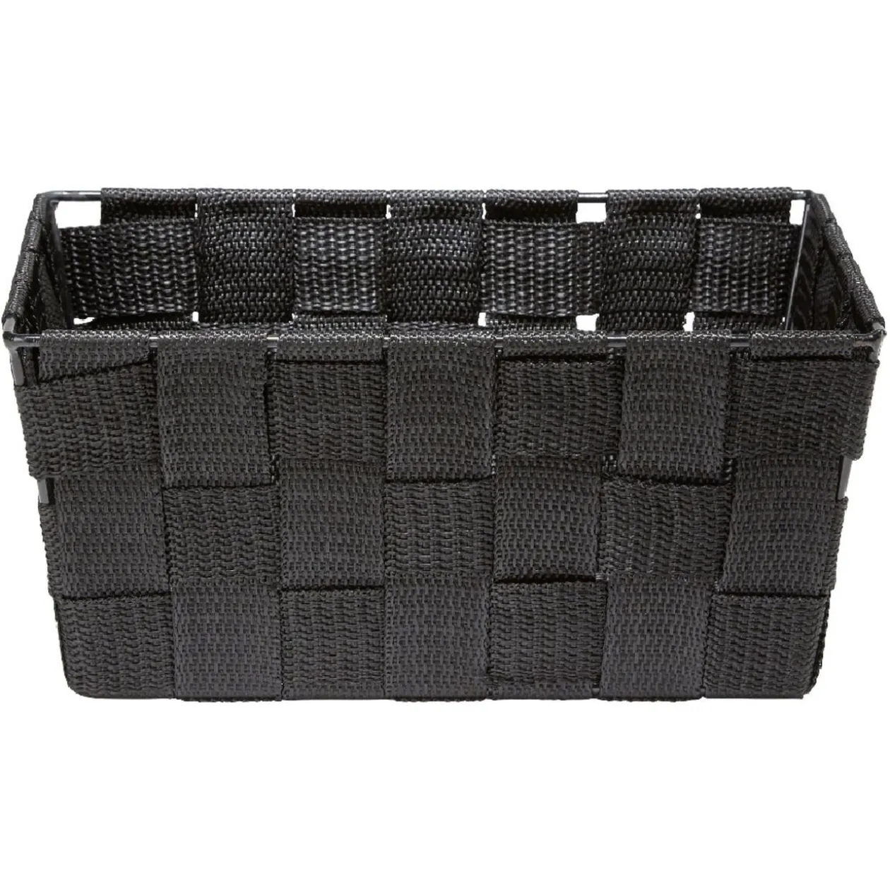 Petit panier noir effet tressé