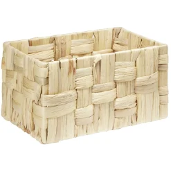Petite panière rectangulaire tressée en jonc