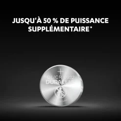 Pile bouton Duracell spécial lithium CR2032/DL2032 - Lot de 2