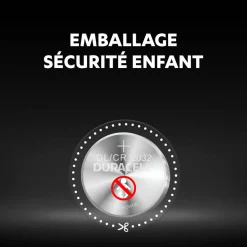 Pile bouton Duracell spécial lithium CR2032/DL2032 - Lot de 2