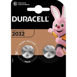 Pile bouton Duracell spécial lithium CR2032/DL2032 - Lot de 2
