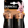 Pile Duracell alcaline D Plus - Lot de 2