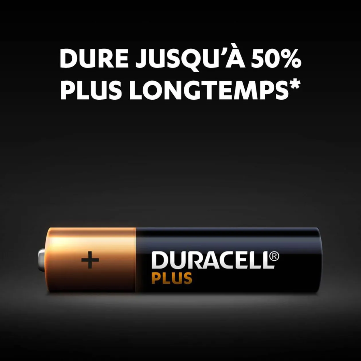 Pile Duracell Plus alcaline AAA 1,5 Volts LR03 - Lot de 4
