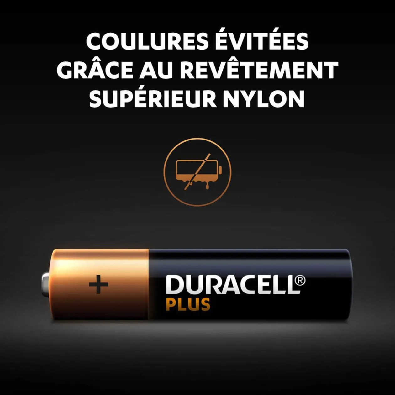 Pile Duracell Plus alcaline AAA 1,5 Volts, LR03 - Lot de 8