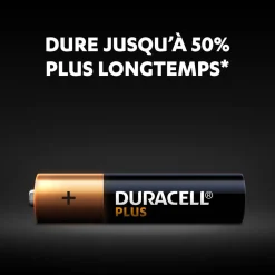 Pile Duracell Plus alcaline AAA 1,5 Volts, LR03 - Lot de 8