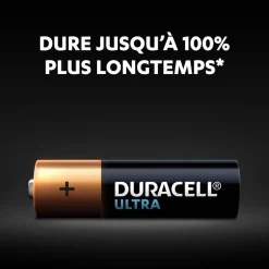 Pile Duracell Ultra alcaline AA 1,5 Volts, LR06 - Lot de 8