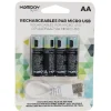 Pile rechargeable USB x4