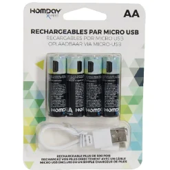 Pile rechargeable USB x4
