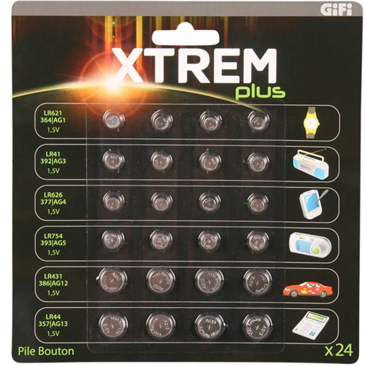 Pile ronde Xtrem Plus AG x24