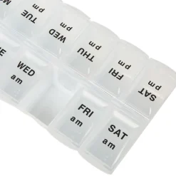 Pilulier 7 jours transparent compartiments x14