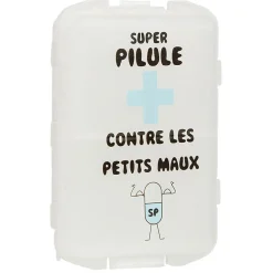 Pilulier avec décor plastique
