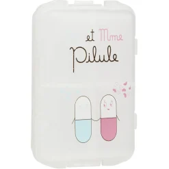 Pilulier avec décor plastique