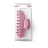 Pince à cheveux à paillettes plastique rose 10cm