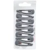 Pince à cheveux clic clac gris x8