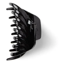 Pince à cheveux effet papillon plastique noir brillant 9cm