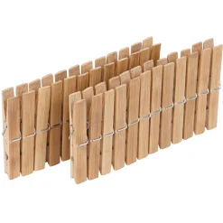 Pince à linge bambou naturel x24