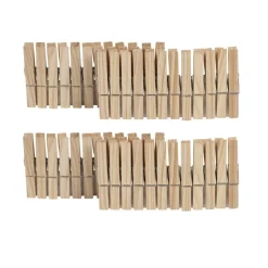 Pince à linge bambou naturel x48