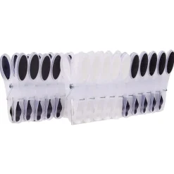 Pince à linge gris blanc x20