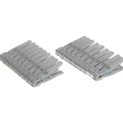 Pince à linge plastique gris x18