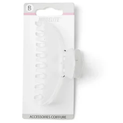 Pince cheveux blanc mat L9cm