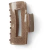 Pince cheveux crabe marron pailleté L10cm