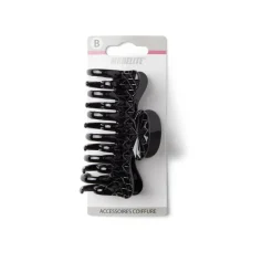 Pince cheveux crabe noir brillant L9cm