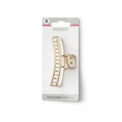 Pince cheveux doré brillant L8cm