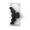 Pince cheveux noir mat design arrondi L10cm