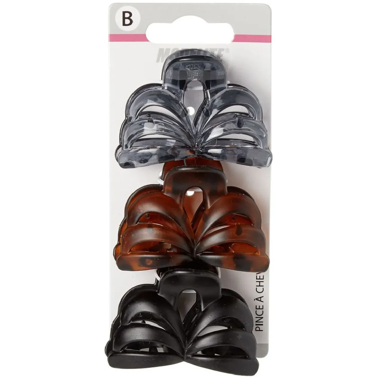 Pince crocodile design papillon L.6 cm x3