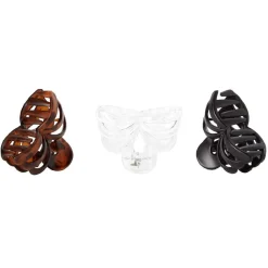 Pince crocodile design papillon L.6 cm x3