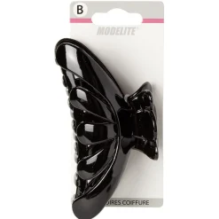 Pince crocodile noir brillant L.12 cm