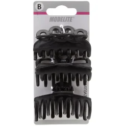 Pince crocodile noir mat L.6 cm x3