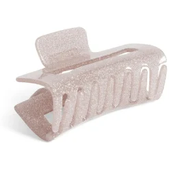 Pince crocodile rose pailleté