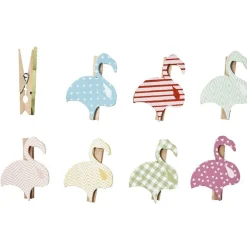 Pince déco motif tropical x 8