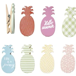 Pince déco motif tropical x 8