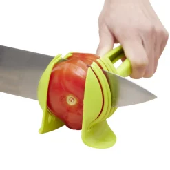 Pince découpe légumes plastique vert L18,5cm