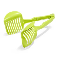 Pince découpe légumes plastique vert L18,5cm