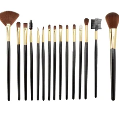 Pinceau cosmétique en plastique noir x15