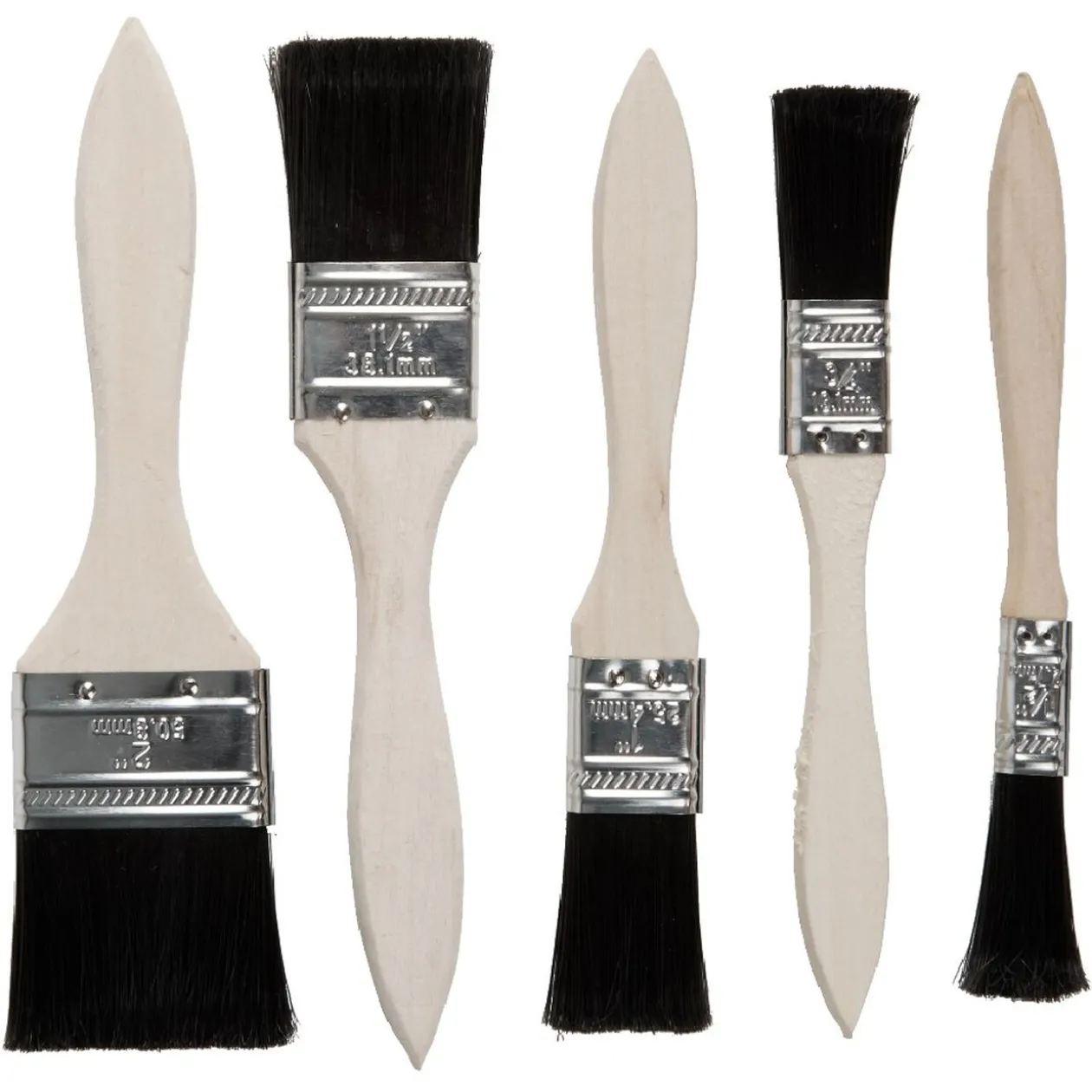 Pinceaux 5 pièces en sapin