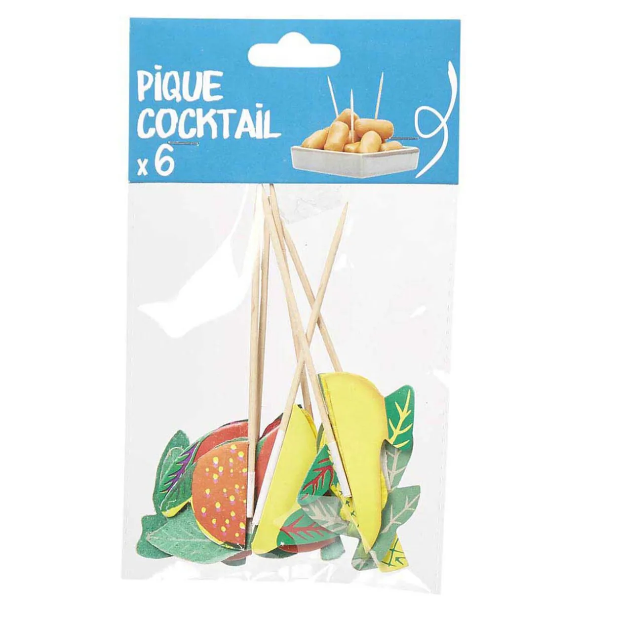 Pique cocktail fruits x6