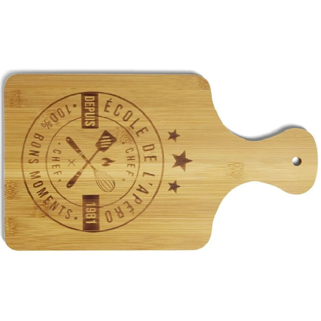 Planche à découper bambou École de l'apéro 33x18,5cm