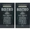 Planche à découper cache plaque Bistro x2