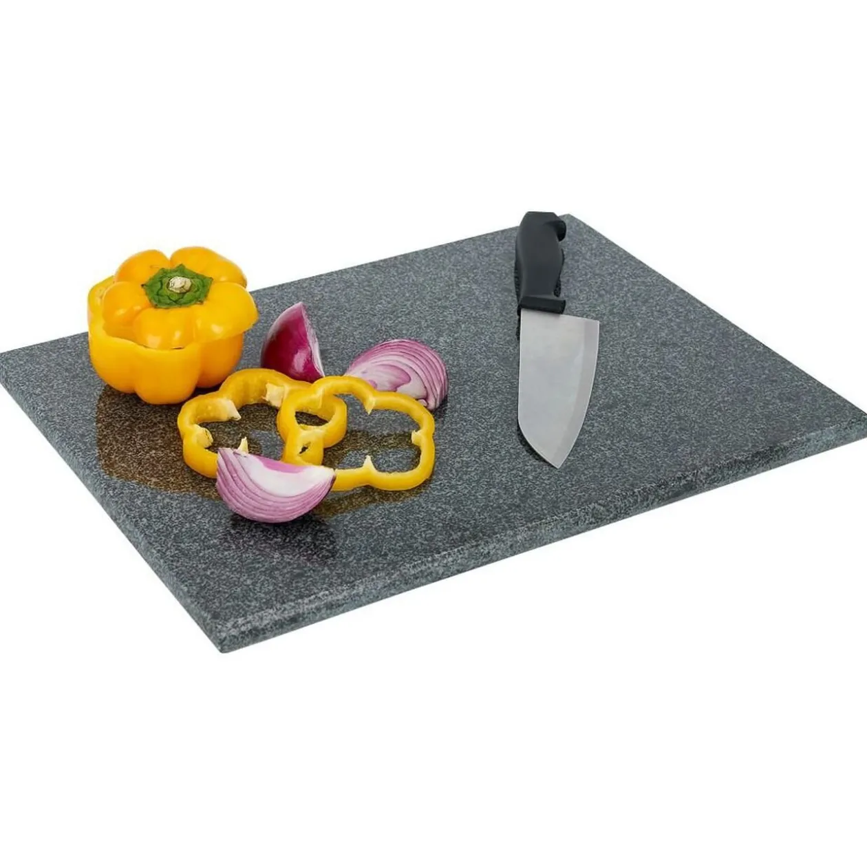 Planche à découper granit gris 30x20x1,5cm