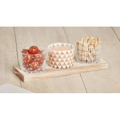 Planche bois apéritif avec 3 coupelles