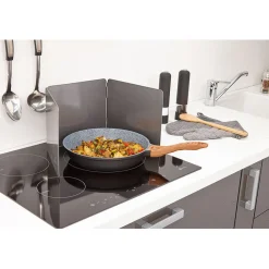 Plaque anti projections 3 volets noir carbone