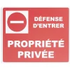 Plaque signalétique "Propriété privée" - 24x20 cm
