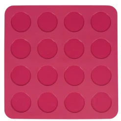 Plaque silicone 16 macarons rose