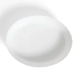 Plat à four en verre opale blanc 36,9x28,6xH8cm