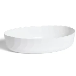 Plat à four en verre opale blanc 36,9x28,6xH8cm