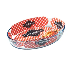 Plat à four ovale en verre extra résistant